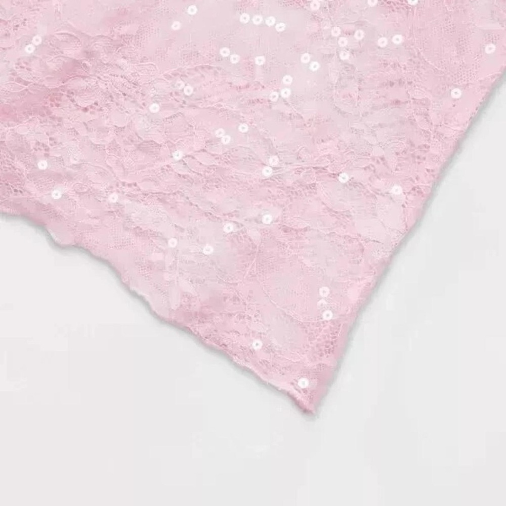 Wild Fable Pink Long Sleeve Lace Sequin Top - Picture 3 of 8